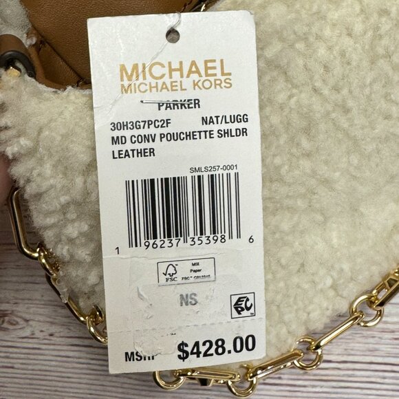Michael Kors Parker Medium Shearling Shoulder Bag - Picture 5 of 5
